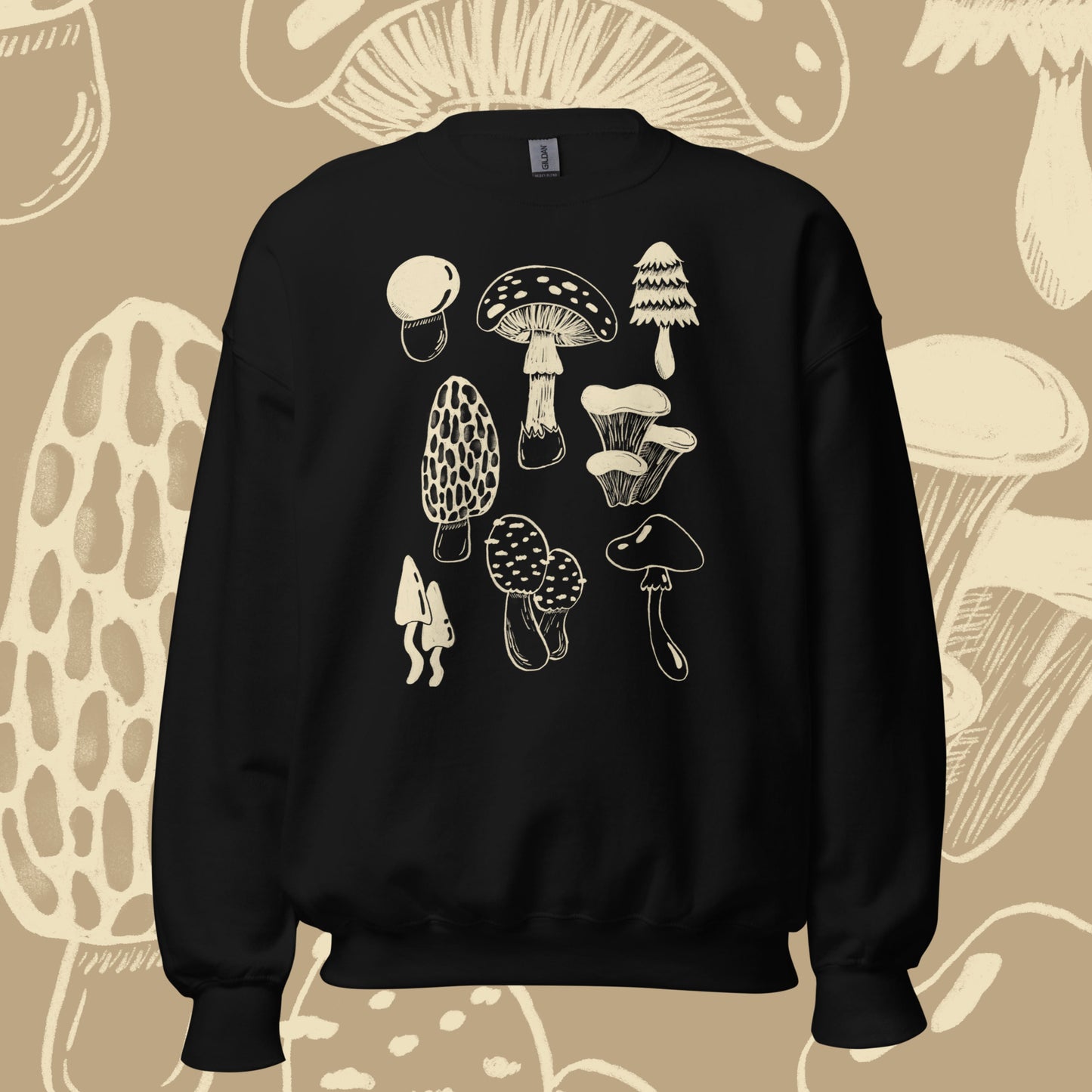Mushroom Study Crewneck Sweatshirt
