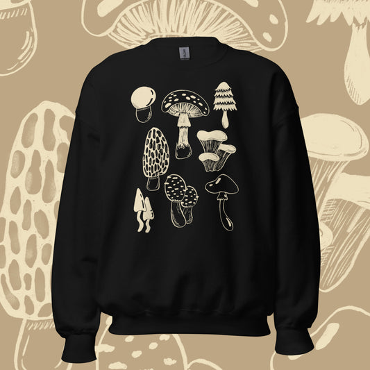 Mushroom Study Crewneck Sweatshirt
