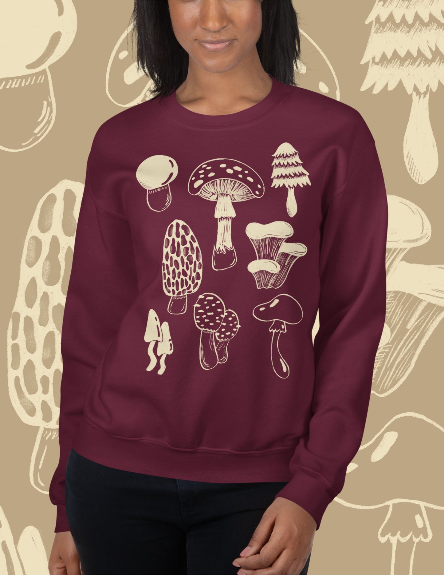 Mushroom Study Crewneck Sweatshirt