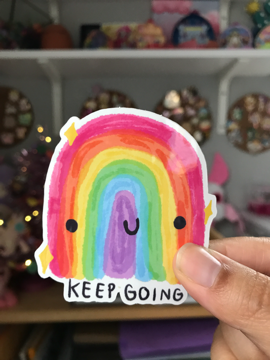 Keep Going Rainbow Sticker