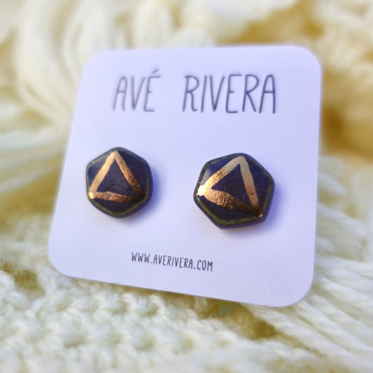 Blue Hex Earrings