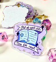 Load image into Gallery viewer, Out of Spell Slots Glitter Acrylic Keychain
