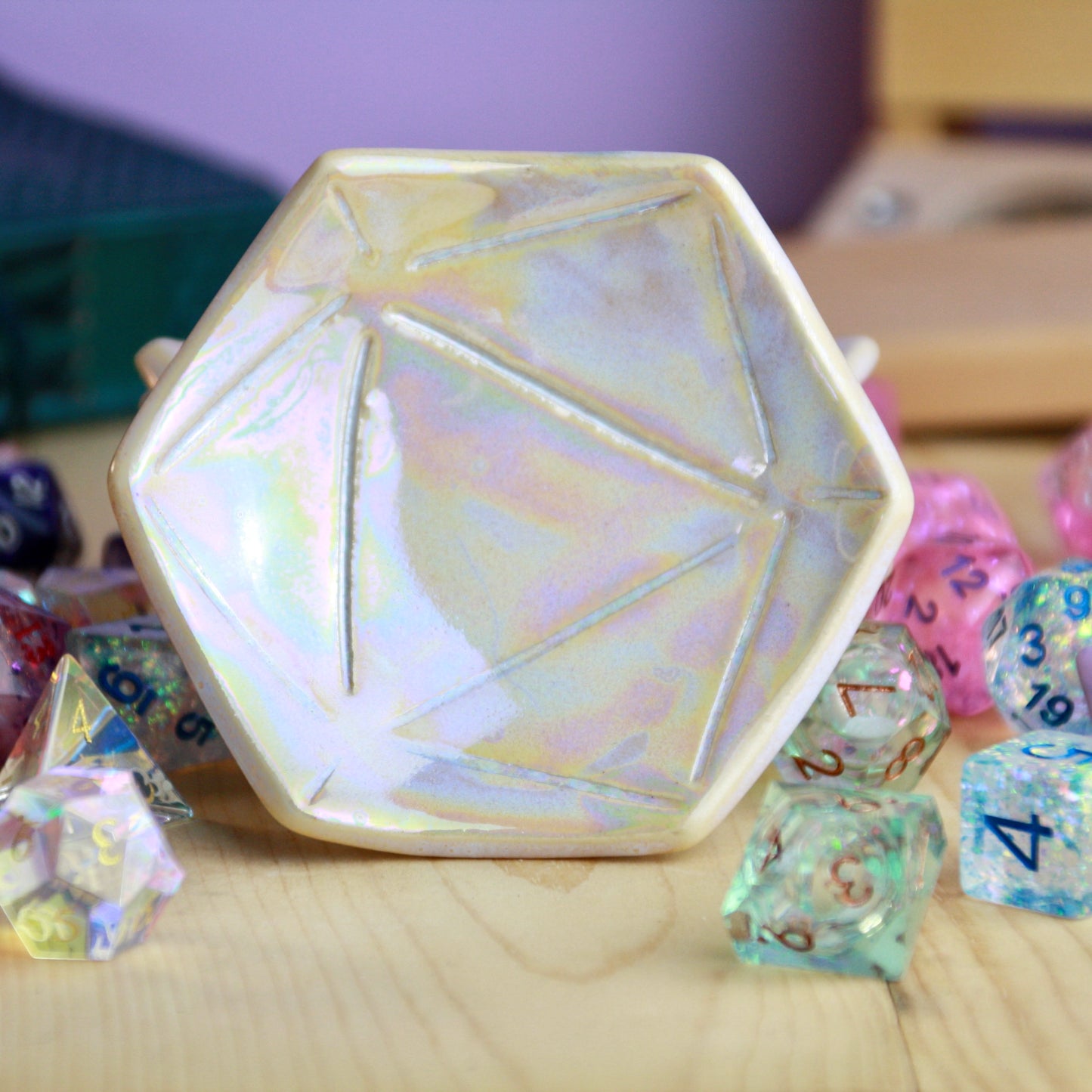 Iridescent D20 Dish | Small (3")