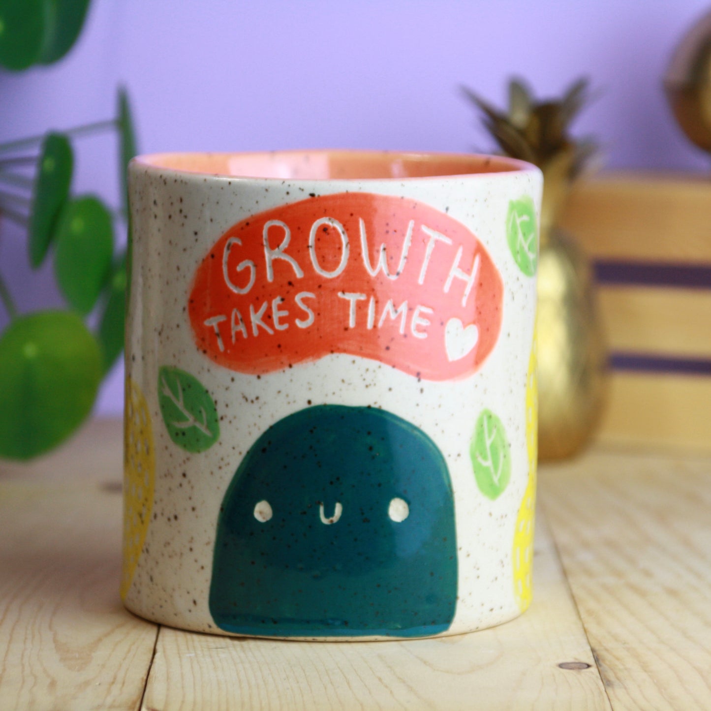 Growth Takes Time Utensil Pot / Plant Cover