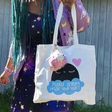 Load image into Gallery viewer, Please Scream Inside Your Heart Tote Bag
