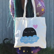 Load image into Gallery viewer, Please Scream Inside Your Heart Tote Bag
