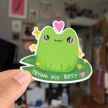 Load image into Gallery viewer, Trying my Best Froggie Sticker

