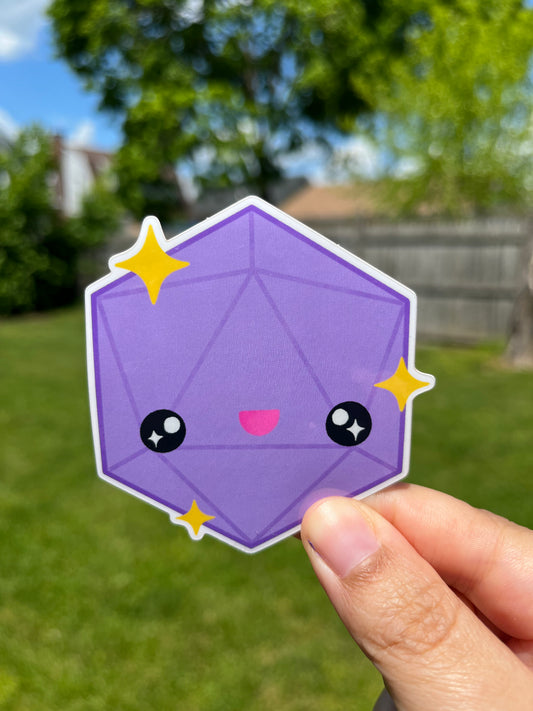 Happy D20 Vinyl Sticker