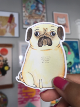 Load image into Gallery viewer, Chubby Pug Vinyl Sticker
