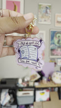 Load and play video in Gallery viewer, Out of Spell Slots Glitter Acrylic Keychain
