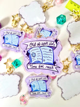 Load image into Gallery viewer, Out of Spell Slots Glitter Acrylic Keychain
