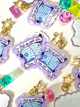 Load image into Gallery viewer, Out of Spell Slots Glitter Acrylic Keychain
